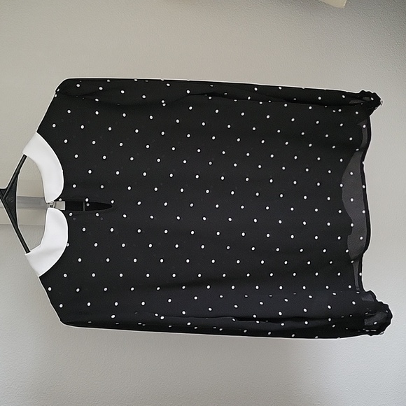 CeCe Long-Sleeved Peter Pan Collared Polka-dot Blouse - Picture 6 of 6